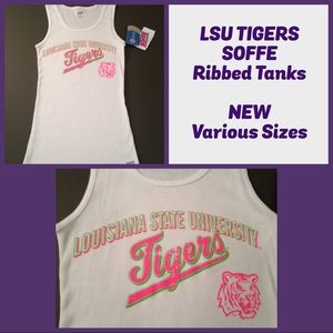 LSU Tigers SOFFE Juniors Ribbed Tank Top NWT